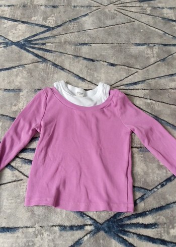 Kız Çocuk Pembe Uzun Kollu Basic Tişört