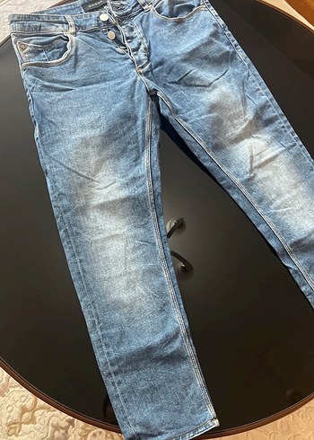 GABBA İtalyan,Düğmeli Mavi Erkek Denim Pantolon