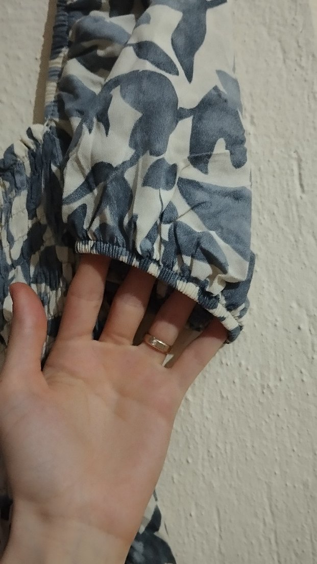 Uzun Gri Bohem Kadın Elbise - Görsel 2