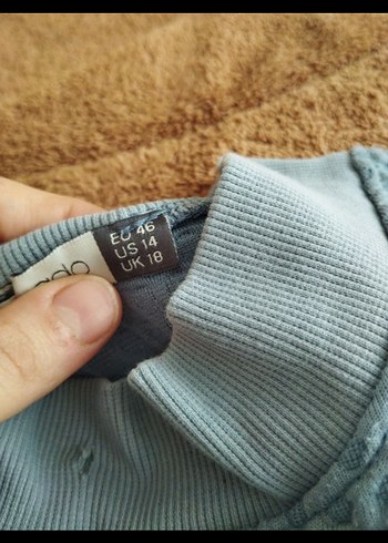 Gri Örgü Kadın Sweatshirt Uzun Kollu - Görsel 2