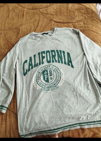 Gri Uzun Kollu Kadın Sweatshirt 2 li  olarak gönderim olacak - Görsel 4