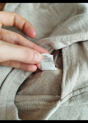 Gri Uzun Kollu Kadın Sweatshirt 2 li  olarak gönderim olacak - Görsel 3