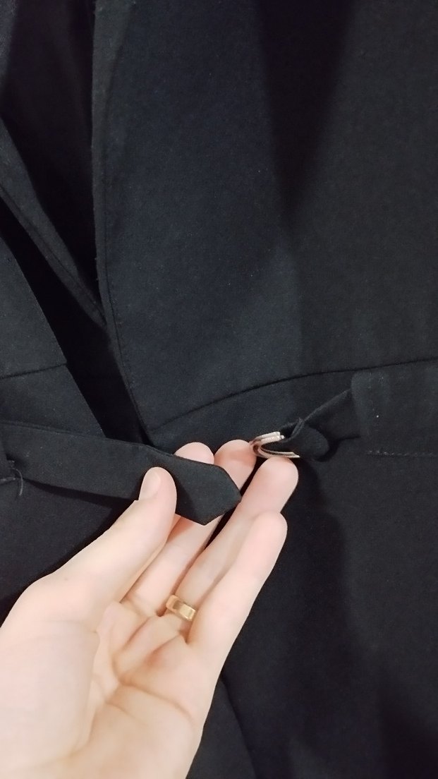 Siyah Kadın Düğmeli Midi Yelek - Görsel 3