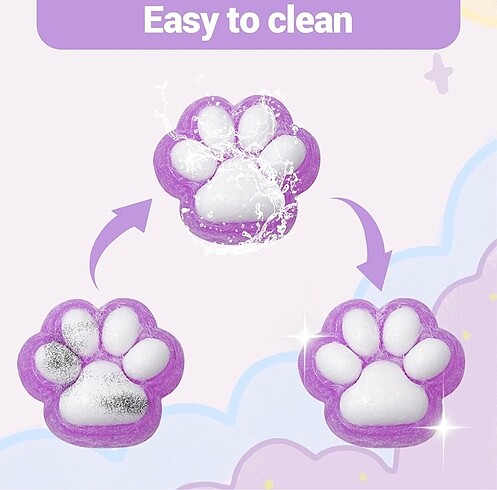  Beden Renk Kedi Patisi - Taba Lapka - Squishy - Stress Oyuncağı - Sukuşi