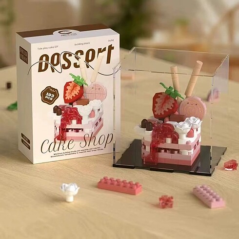 Diğer Mini Lego Pasta Yapı Seti ? 186 Parça Tatlı Tasarım Blokları