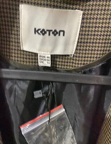 40 Beden haki Renk Koton blazer ceket