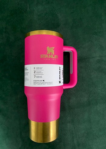 Renkli Pembe Stanley Termos Bardak - Görsel 2