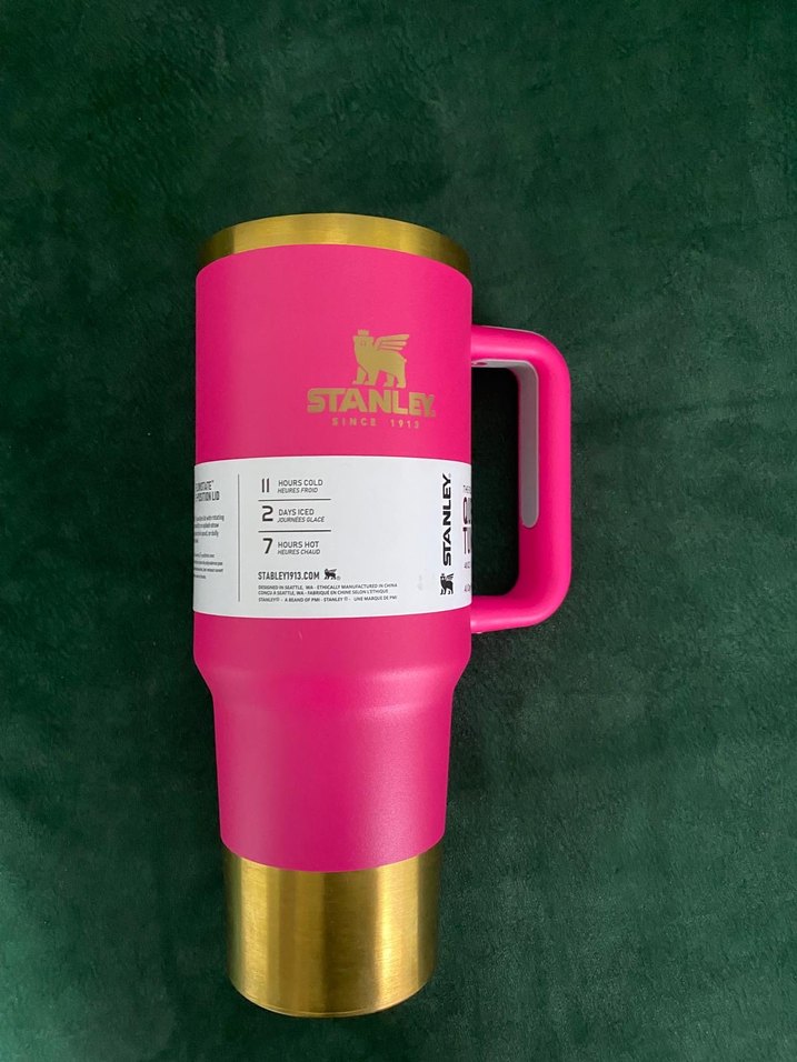 Renkli Pembe Stanley Termos Bardak - Görsel 2