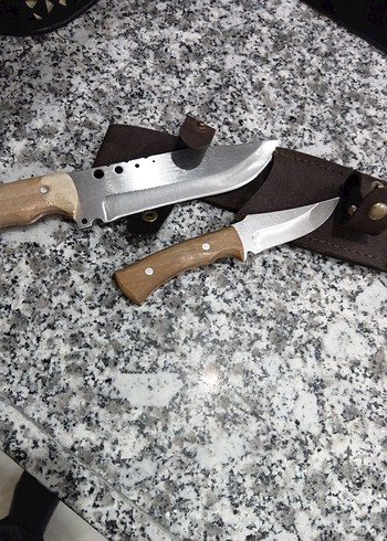 Kahverengi Saplı Keskin Bıçak ve Kılıf - Görsel 2