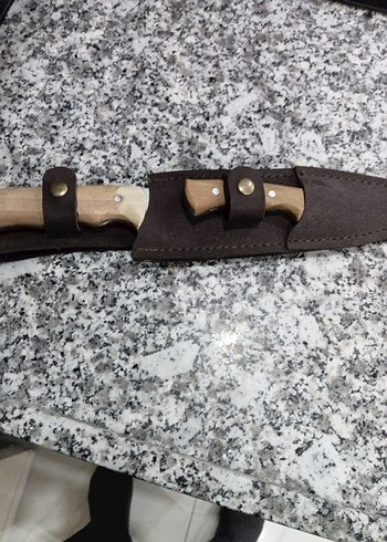 Kahverengi Saplı Keskin Bıçak ve Kılıf - Görsel 3