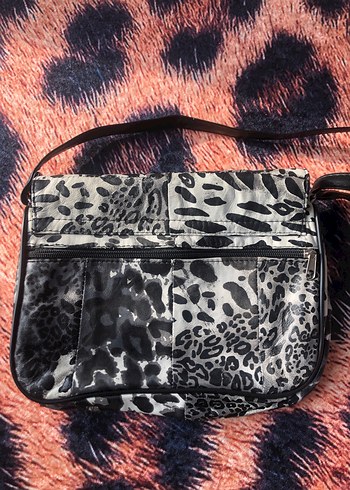 Leopar Desenli Kadın Deri Çanta y2k - Görsel 3