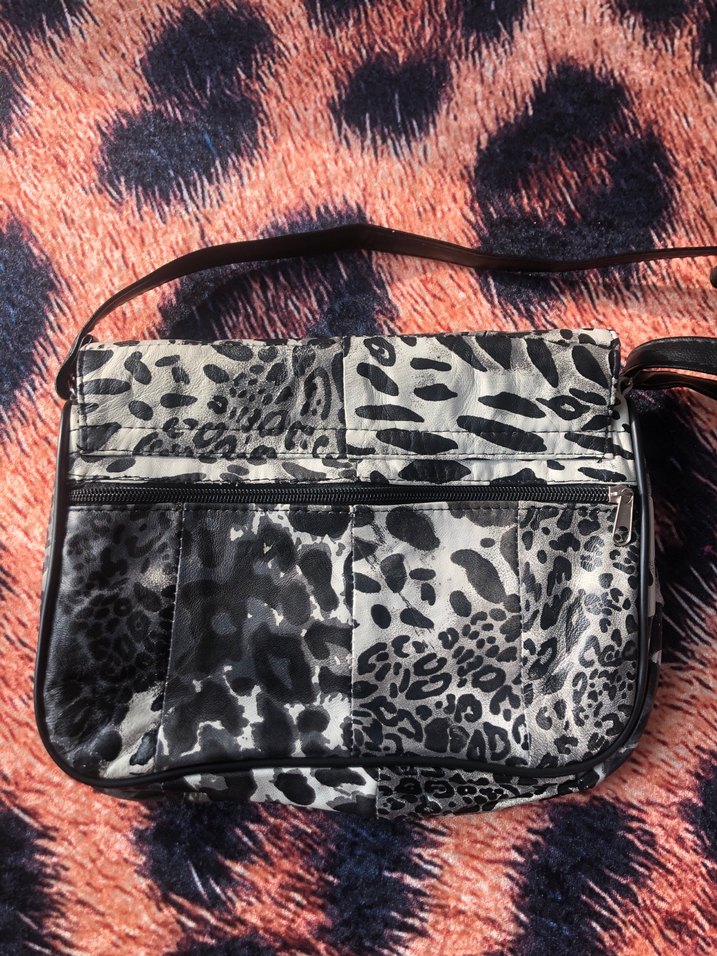 Leopar Desenli Kadın Deri Çanta y2k - Görsel 3