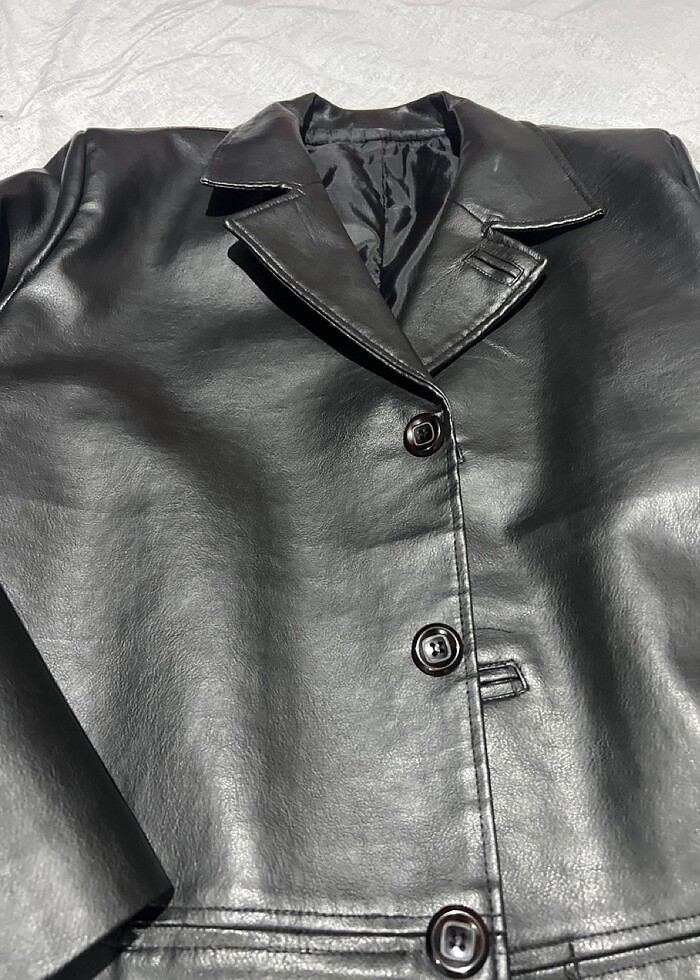 Suni Deri ceket - Görsel 2