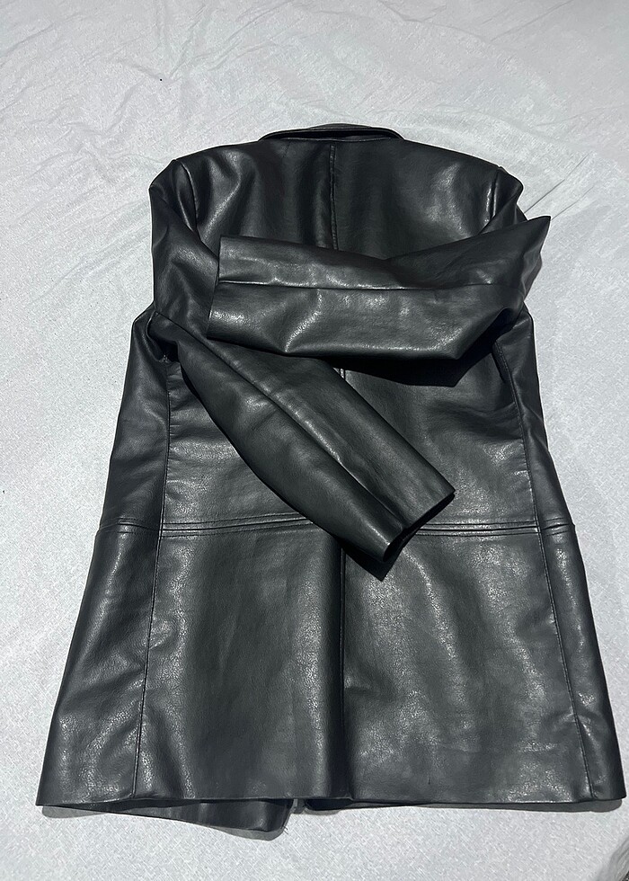 Suni Deri ceket - Görsel 4