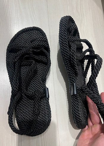 Siyah erkek Sandalet 42 numara - Görsel 2