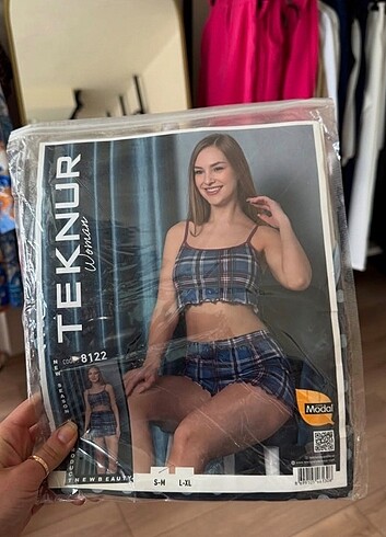 xl Beden lacivert Renk KADIN EKOSELİ CROPLU GECELİK TAKIMI