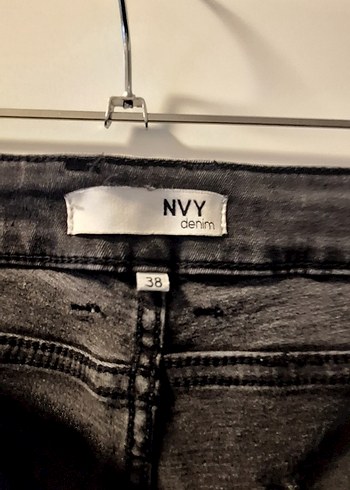 NYX Gri Kadın Denim Midi Boy Dar Kesim Jean