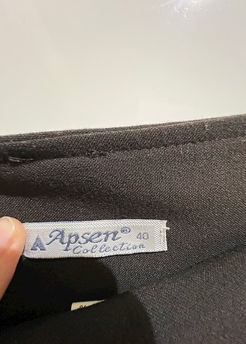 Düğmeli Koyu Kahverengi Mini Etek - Görsel 6