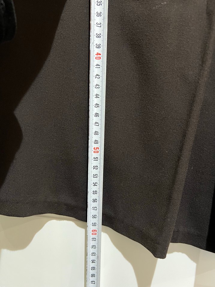 Düğmeli Koyu Kahverengi Mini Etek - Görsel 5