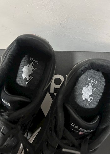 USPA Siyah Çizgili Spor Ayakkabı - Görsel 5