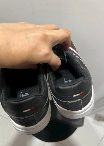 USPA Siyah Çizgili Spor Ayakkabı - Görsel 3