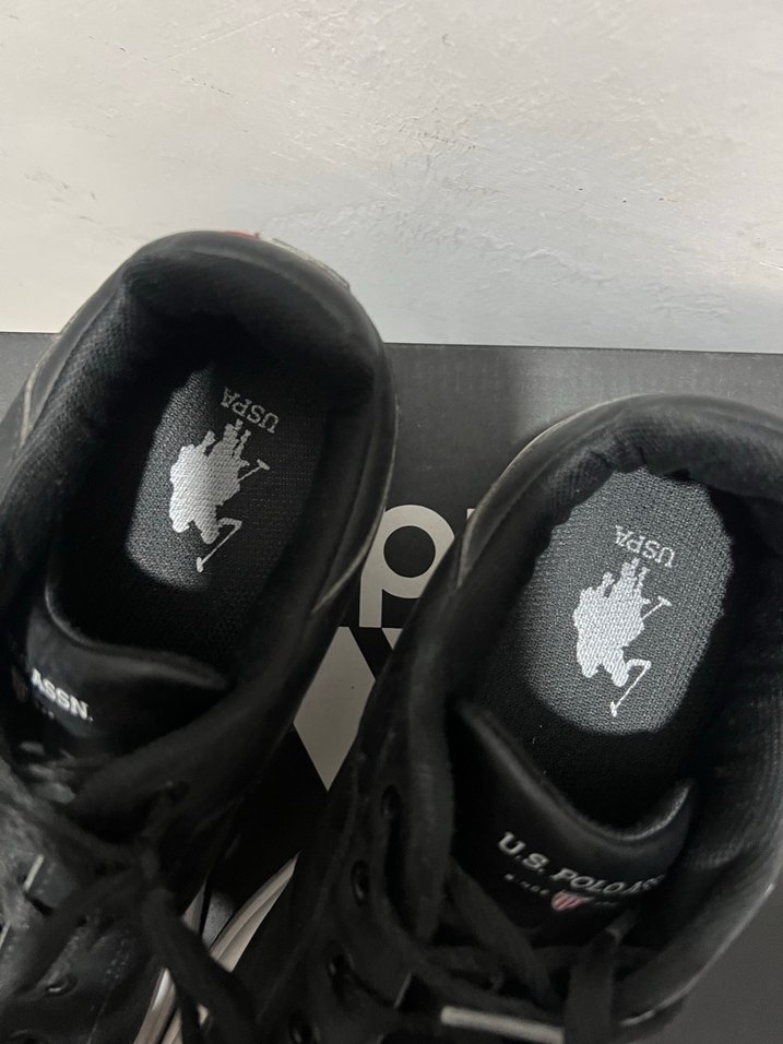 USPA Siyah Çizgili Spor Ayakkabı - Görsel 5