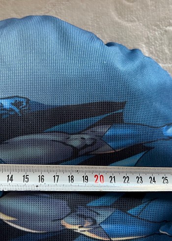 Mavi Batman Figürlü Yuvarlak Yastık - Görsel 2