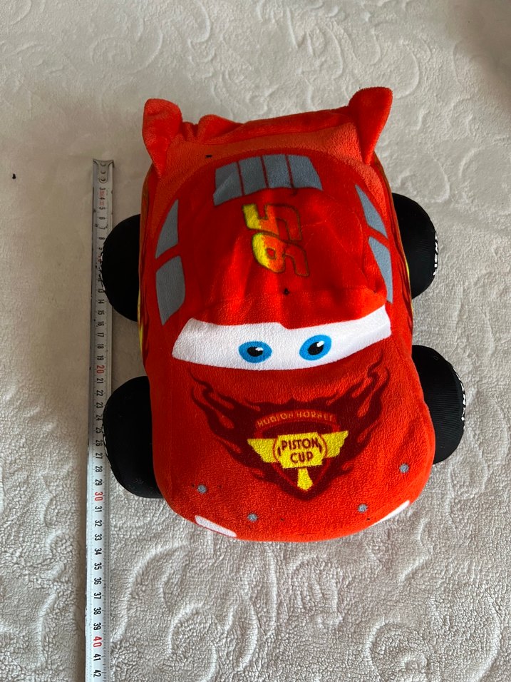 Kırmızı Yumuşak Oyuncak Araba yastık - Görsel 2