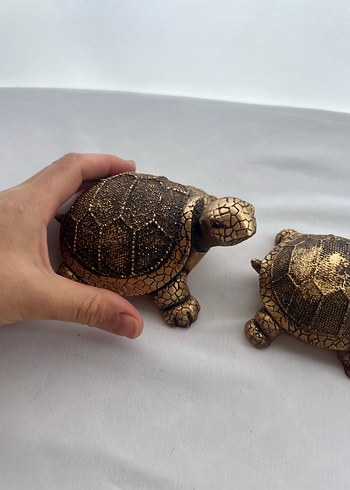 Koyu kahve Rengi Kaplumbağa Biblo Seti - Görsel 5