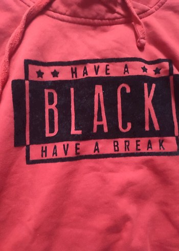 Kırmızı Kapüşonlu Baskılı  Sweatshirt - Görsel 4