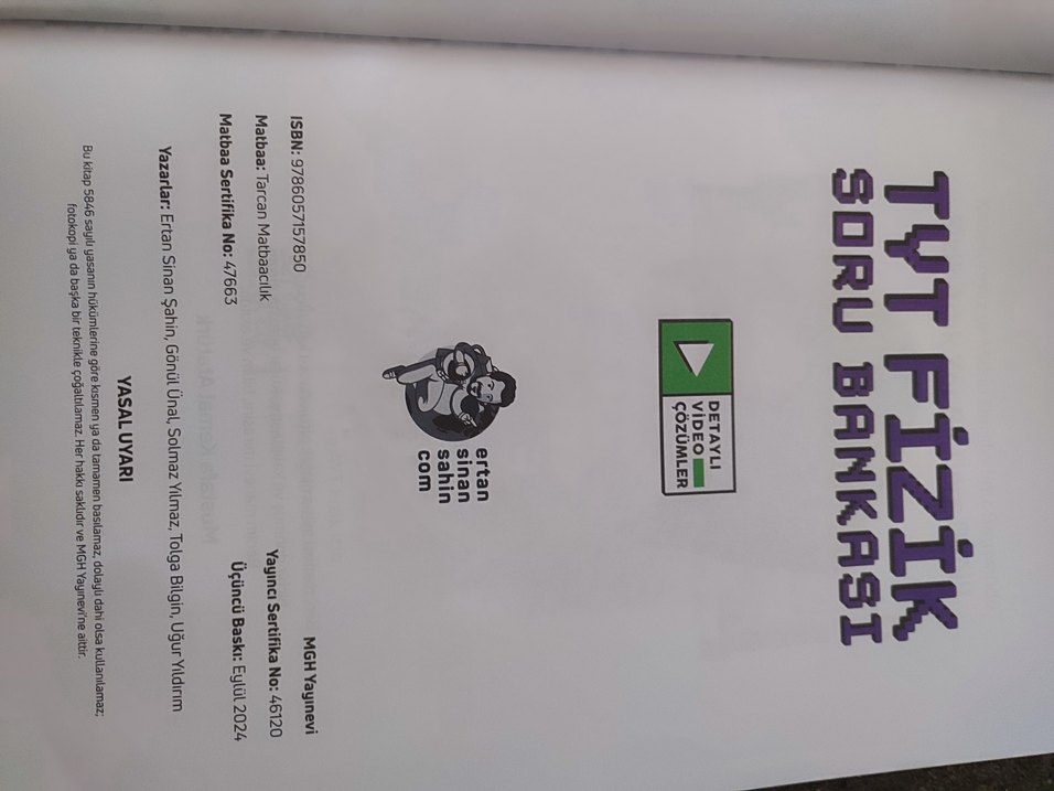 TYT Fizik Soru Bankası Ertan Sinan Şahin - Görsel 3