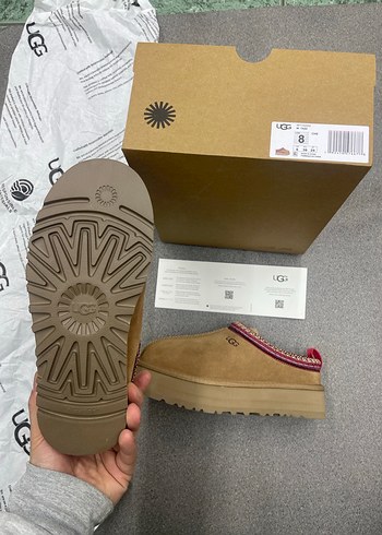 Ugg UGG Taba Süet Platform Topuklu Kadın Terlik