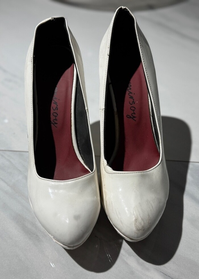 Beyaz topuklu - Görsel 4