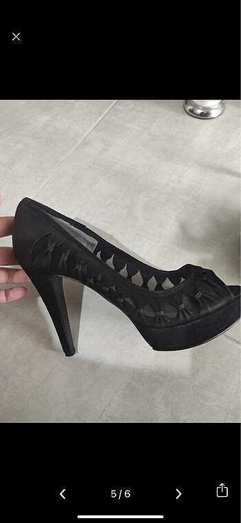 38 Beden Ninewest transparan yüksek platform ayakkabı