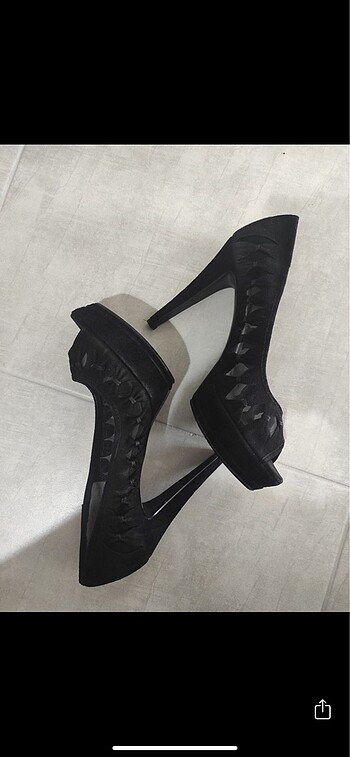 Ninewest transparan yüksek platform ayakkabı