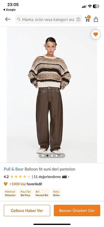36 Beden Pull and bear