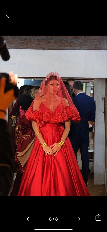 Kırmızı kına elbisesi narin moda evi
