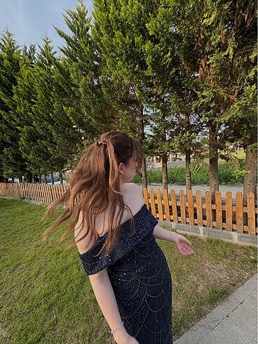 36 Beden Abiye taşlı elbise
