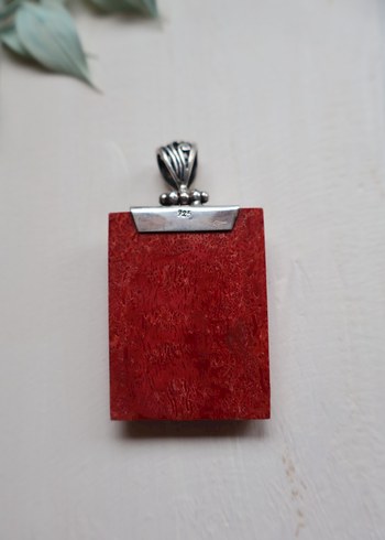 925 ayar mercan kolyeu ucu - Görsel 3