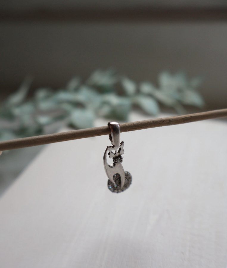 925 ayar kedi kolye ucu - Görsel 3