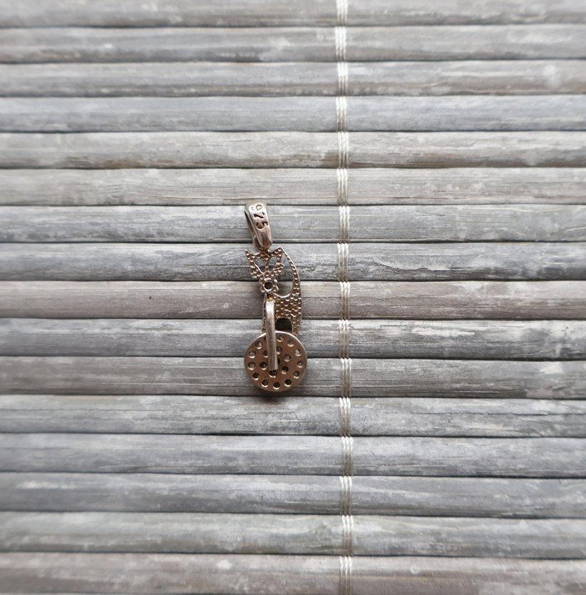 925 ayar kedi kolye ucu - Görsel 4