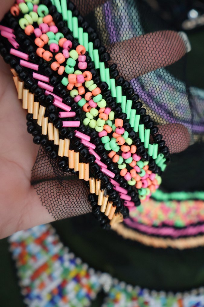 Boncuk işleme yakalar - Görsel 4