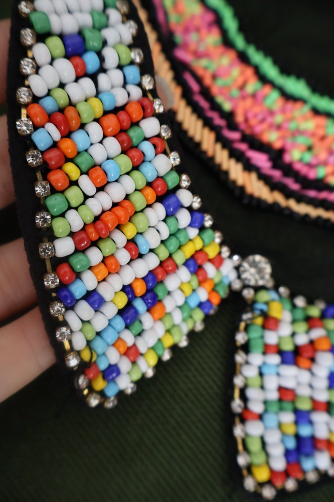 Boncuk işleme yakalar - Görsel 3