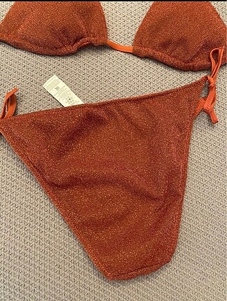 m Beden turuncu Renk Calzedonia simli m beden bikini takımı
