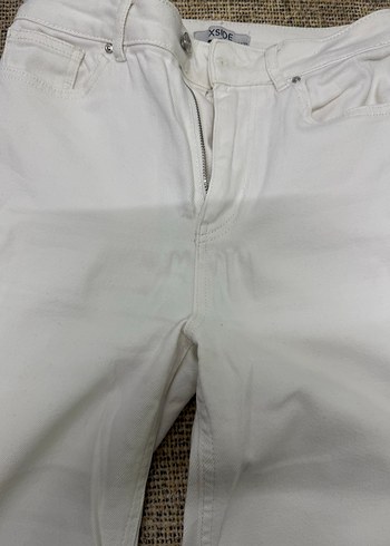 LC Waikiki Kadın Beyaz Pamuklu Regular Fit Jean