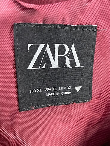 xl Beden bordo Renk Zara Ceket %70 İndirimli.