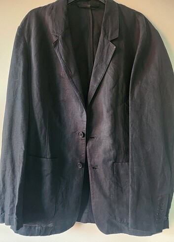 ZARA Keten Siyah Blazer Ceket
