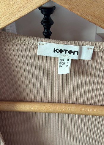 Bej Kısa Kollu V Yaka Bluz - Görsel 2