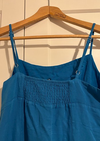 Mavi midi mavi Elbise - Görsel 3