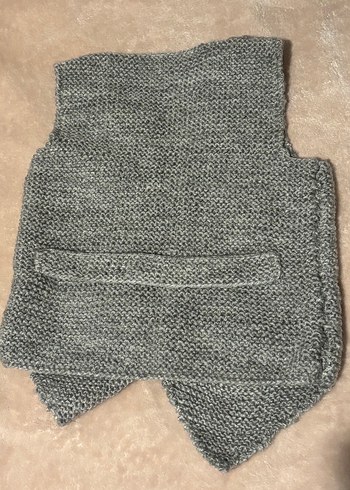 Gri Örgü Erkek Çocuk Yeleği - Görsel 3